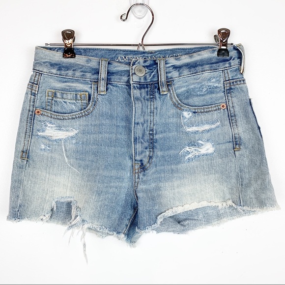 American Eagle Outfitters Pants - AMERICAN EAGLE HIGH RISE DISTRESSED CUTOFFS SZ 00